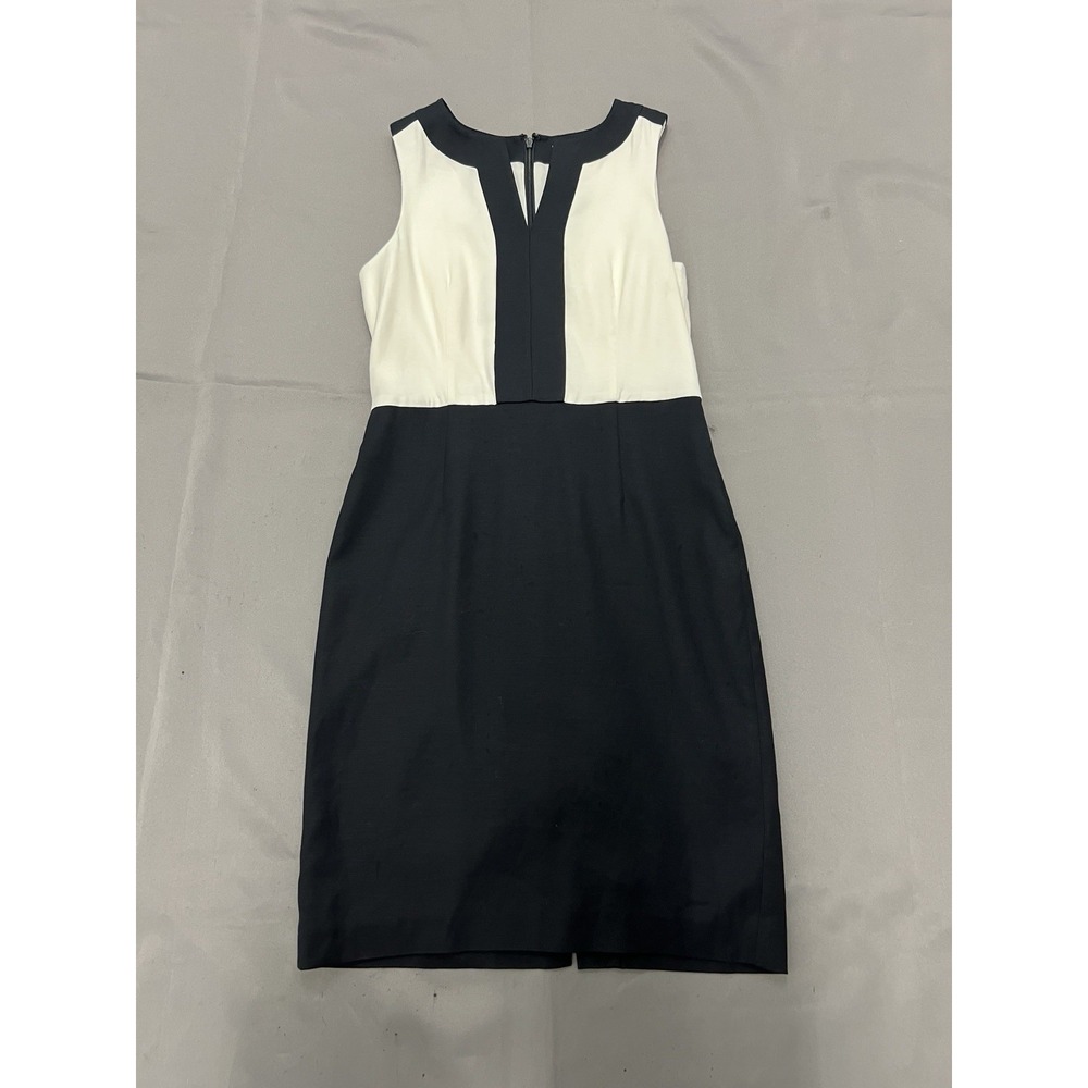 Banana Republic Black and White Sleeveless Stretch sheath Dress Women's Size 6P